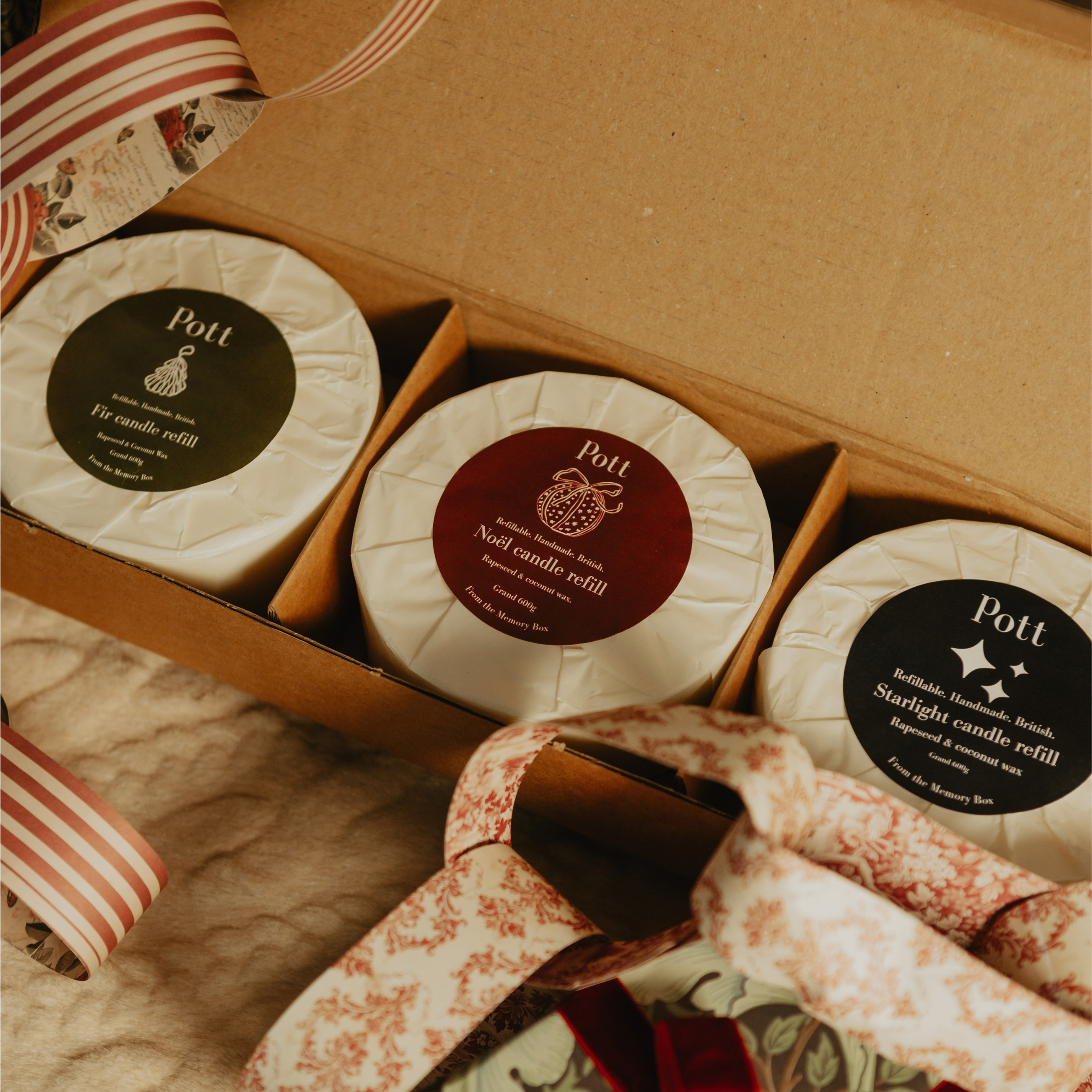 Set of three Christmas Refills