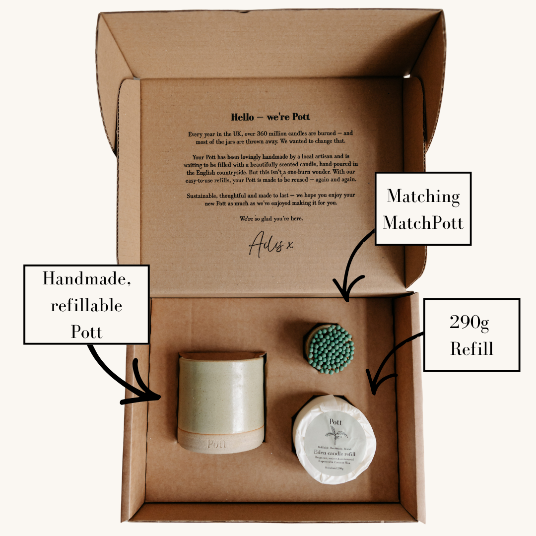 Eden Refillable Candle Starter Pack (Standard Size)