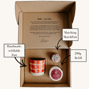 Gingham with Noël Refillable Candle Starter Pack (Standard Size)