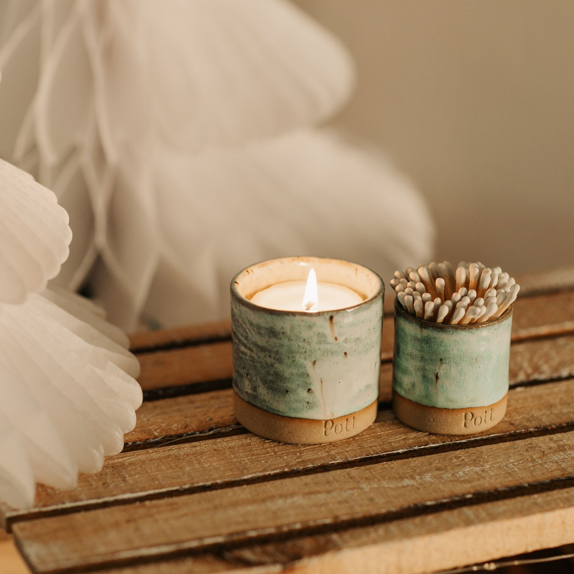 Icicle with Starlight Refillable Candle Starter Pack (Petite Size)