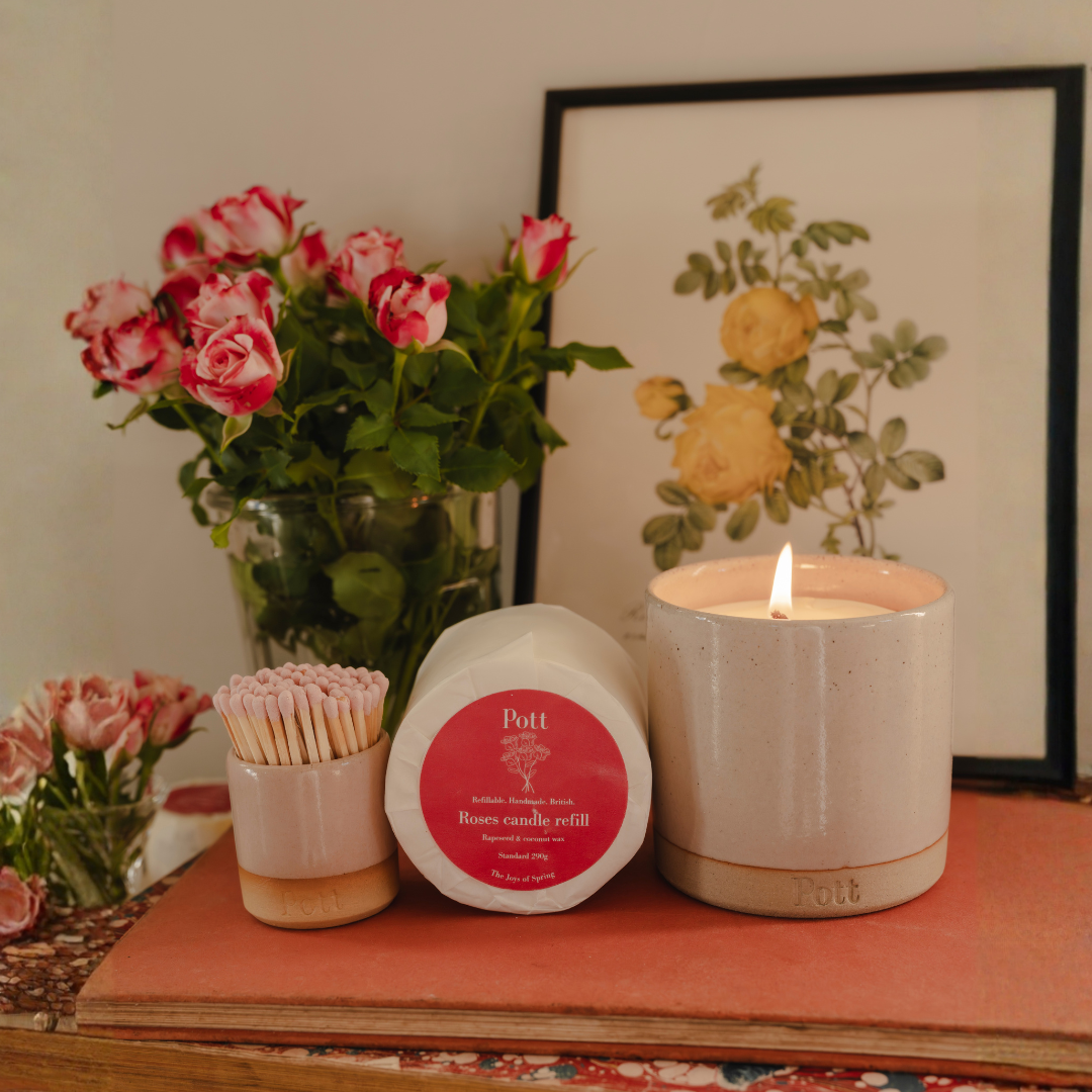 Roses Refillable Candle Starter Pack (Standard Size)
