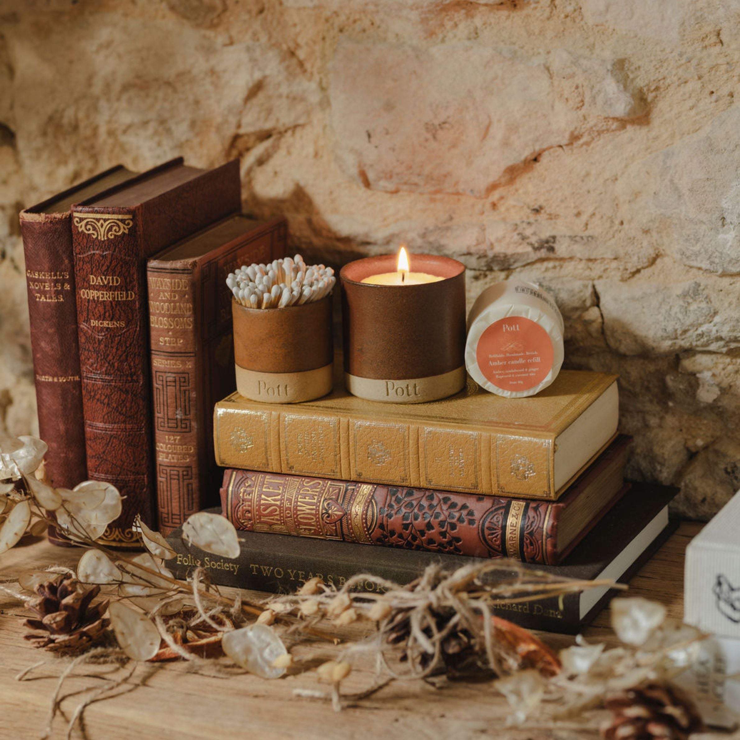 Amber Refillable Candle Starter Pack (Petite Size)