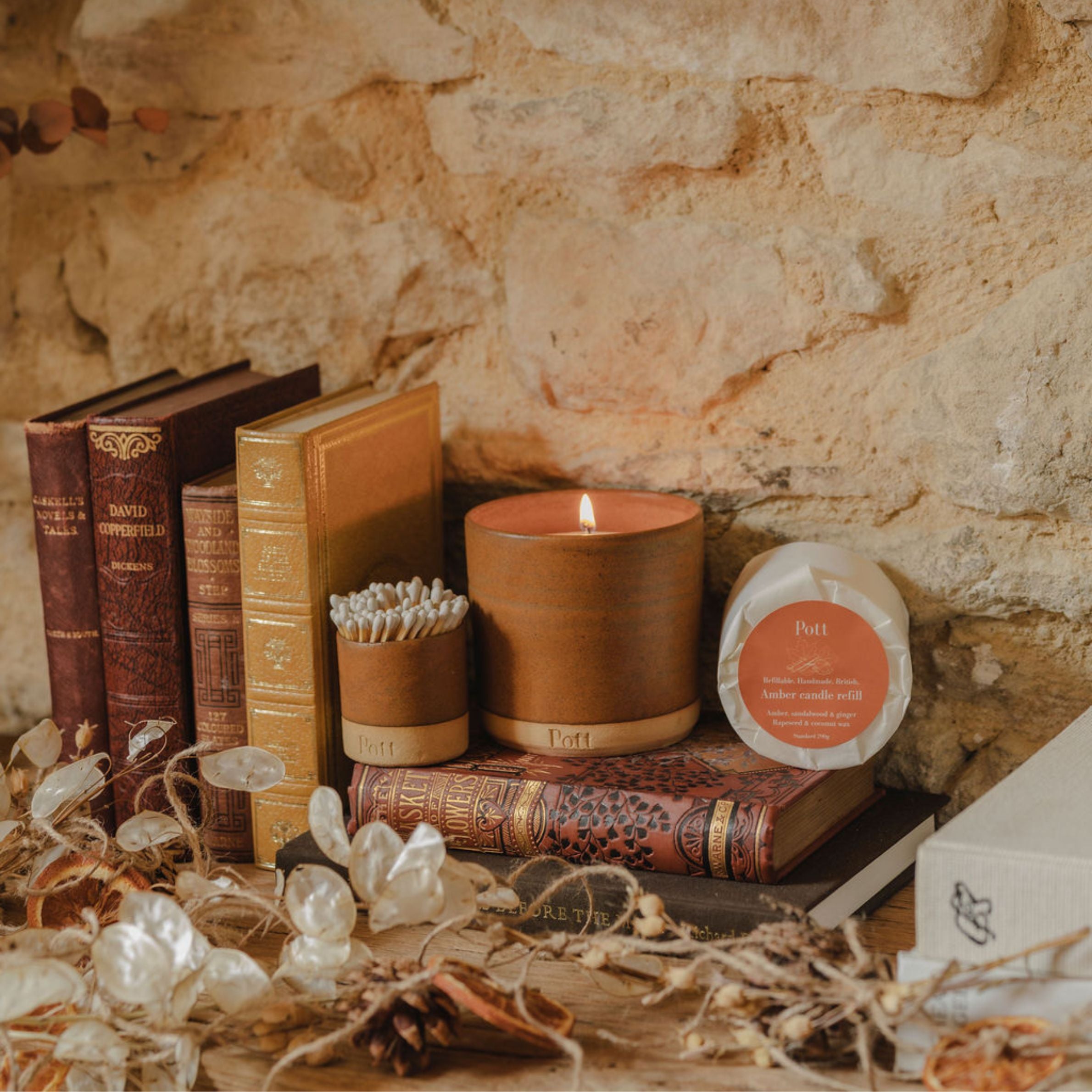 Amber Refillable Candle Starter Pack (Standard Size)
