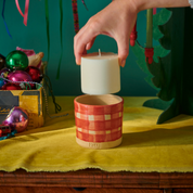 Gingham with Noël Refillable Candle Starter Pack (Standard Size)