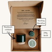 Holly with Fir Refillable Candle Starter Pack (Standard Size)