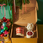 Gingham with Noël Refillable Candle Starter Pack (Standard Size)