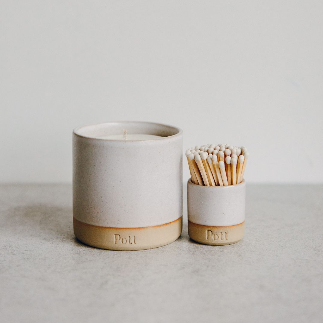 The Speckle Set (Candle + MatchPott)