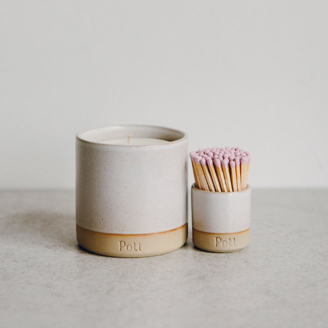The Speckle Set (Candle + MatchPott)