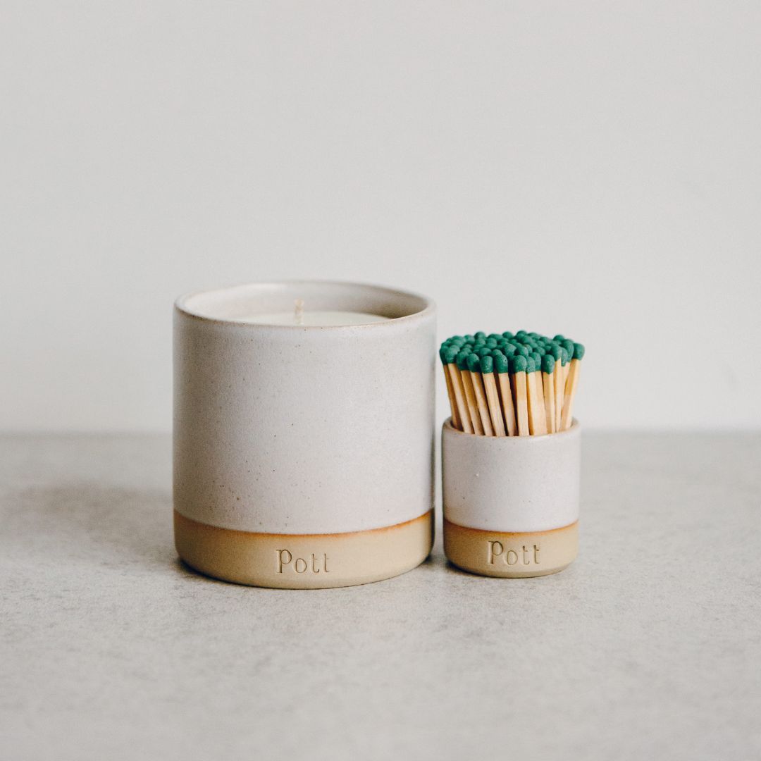 The Speckle Set (Candle + MatchPott)
